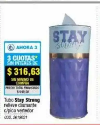Rio Shop Deco Tubo stay strong relieve diamante c pico vertedor oferta