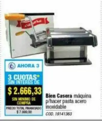 Bien casera máquina p hacer pasta acero inoxidable