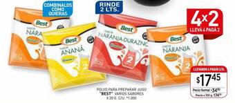 La Anonima Polvo para preparar jugo oferta