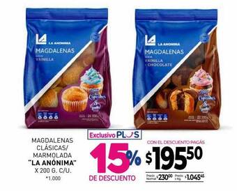 La Anonima Magdalenas clásicas marmolada oferta