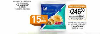 La Anonima Ananas al natural en rodajas oferta