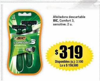 Cooperativa Obrera Afeitadora descartable bic comfort 3 sensitive oferta