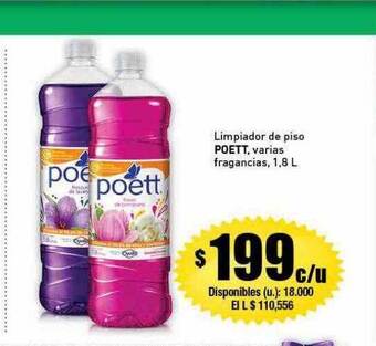 Cooperativa Obrera Limpiador de piso poett varias fragancias oferta