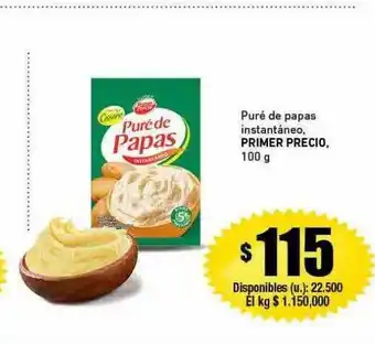 Cooperativa Obrera Puré de papas instantáneo primer precio oferta