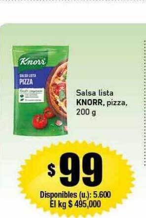 Cooperativa Obrera Salsa lista knorr pizza oferta