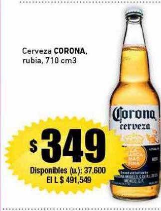 Cooperativa Obrera Cerveza corona rubia oferta