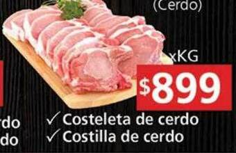 Supermercados Aiello Costeleta de cerdo costilla de cerdo oferta
