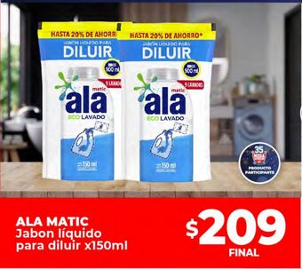 Supermayorista Vital Ala Matic Jabon Liquido para diluir x 150 ml. oferta