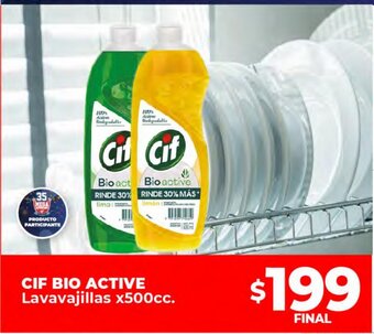 Supermayorista Vital Cif Bio Active Lavavajillas x 500 cc oferta