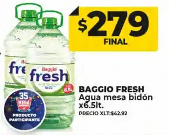 Supermayorista Vital Baggio Fresh Agua mesa bidón x 6.5 lt oferta