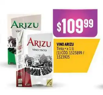 Makro Vino Arizu Tinto x 1lt oferta
