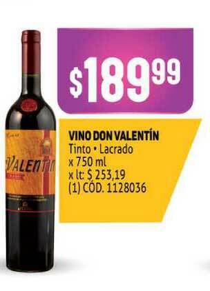 Makro Vino Don Valentín x 750ml oferta