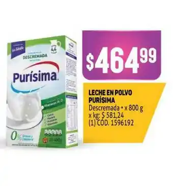 Makro Leche En Polvo Purisima x 800g oferta