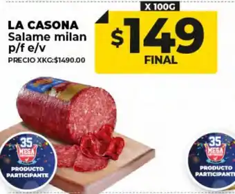 Supermayorista Vital La Casona Salame milan p/f e/v oferta