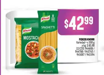 Makro Fideos Knorr x 500g oferta