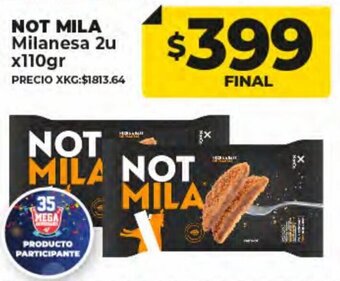 Supermayorista Vital Not Mila Milanesa 2u x 110 gr oferta