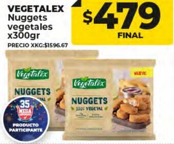 Supermayorista Vital Vegetalex Nuggets vegetales x 300 gr oferta