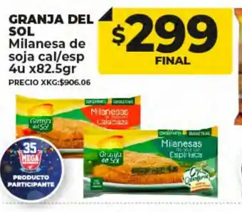 Supermayorista Vital Granja Del Sol Milanesa de Soja cal,/ esp 4u x 82.5 gr oferta