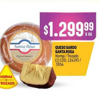 Makro Queso Sardo Santa Rosa oferta
