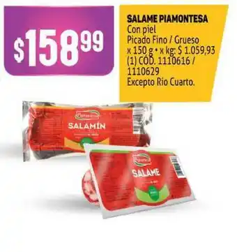 Makro Salame Piamontesa x 150g oferta