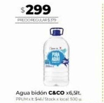 Disco Agua bidón C& CO x 6.5 lt oferta