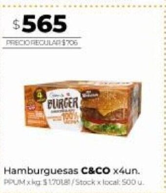 Disco Hamburguesa C & CO x 4un oferta
