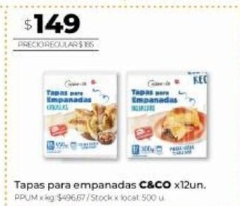 Disco Tapas para empanadas C&CO x 12un oferta