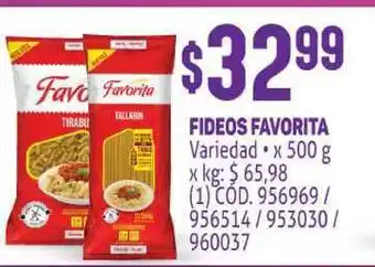 Makro Fideos Favorita x 500g oferta