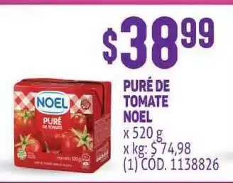 Makro Puré De Tomate Noel x 520g oferta