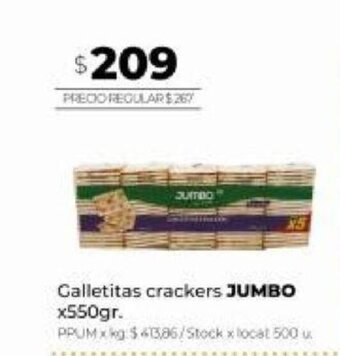 Disco Galletitas crackers Jumbo x 550 gr oferta