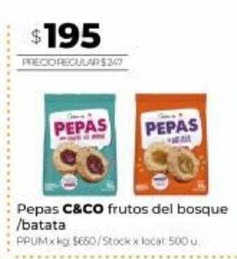 Disco Pepas C&CO frutos del bosque / batata oferta