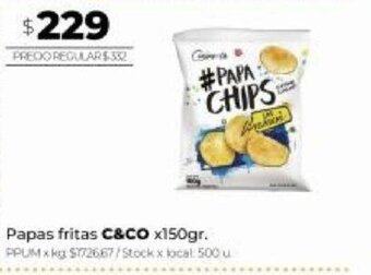 Disco Papas fritas C&CO x 150 gr oferta