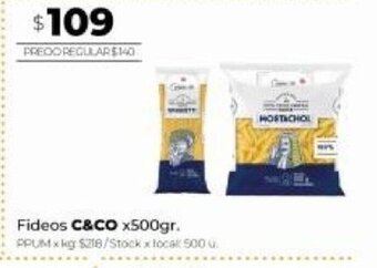 Disco Fideos C&CO x 500 gr oferta