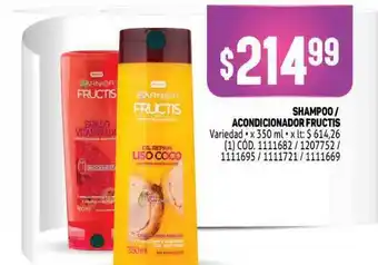 Makro Shampoo Acondicionador Fructis x 350ml oferta