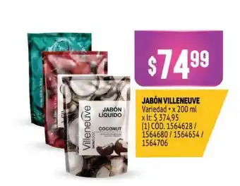 Makro Jabón Villeneuve x 200ml oferta