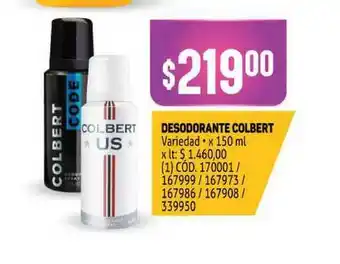 Makro Desodorante Colbert x 150ml oferta
