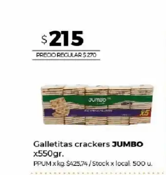 Disco Galletitas crackers Jumbo x 550 gr oferta