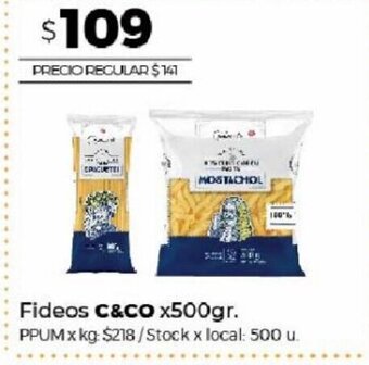 Disco Fideos C&CO x 500 gr oferta
