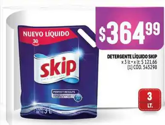 Makro Detergente Líqiudo Skip x 3lt oferta
