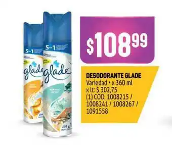 Makro Desodorante Glade x 360ml oferta