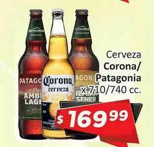Gomez Pardo Corona Patagonia Cerveza x 710/740 cc. oferta