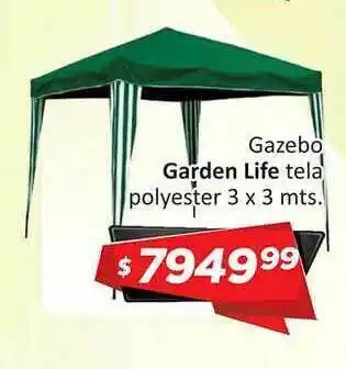 Gomez Pardo Gazebo Garden Life Tela Polyester 3 X 3 Mts oferta