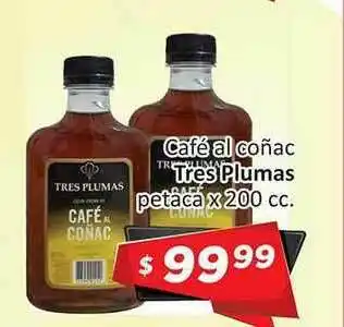 Gomez Pardo Café Al Coñac Tres Plumas x 200cc oferta