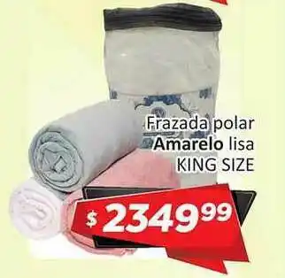 Gomez Pardo Frazada Polar Amarelo Lisa King Size oferta