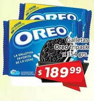 Gomez Pardo Oreo Galletas Tripack x 354grs. oferta