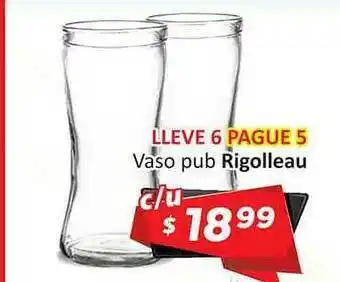 Gomez Pardo Vaso Pub Rigolleau Llve 6 Pague 5 oferta