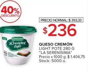 Carrefour Queso Cremón LA SERENISIMA oferta