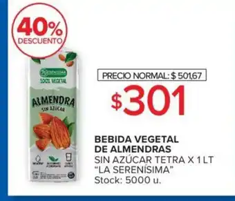 Carrefour Bebida Vegetal De Almendras LA SERENISIMA oferta