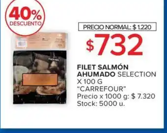 Carrefour Filet Salmón Ahumado x 100g Carrefour oferta