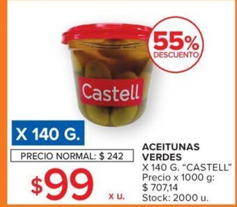 Carrefour Aceitunas Verdes x 140g Castell oferta